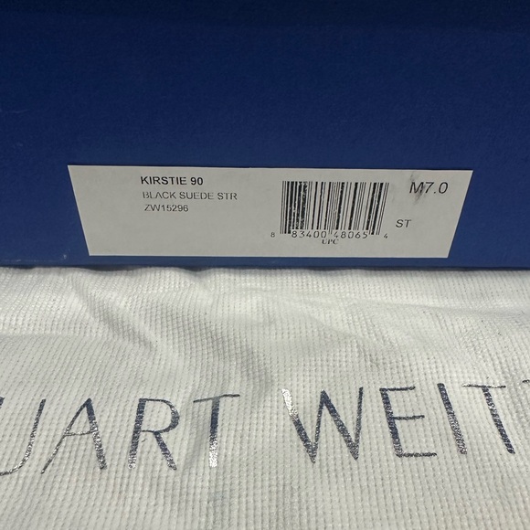Stuart Weitzman Black Suede Kirstie 90 Over-the-knee Boots Size 7 - Picture 8 of 9
